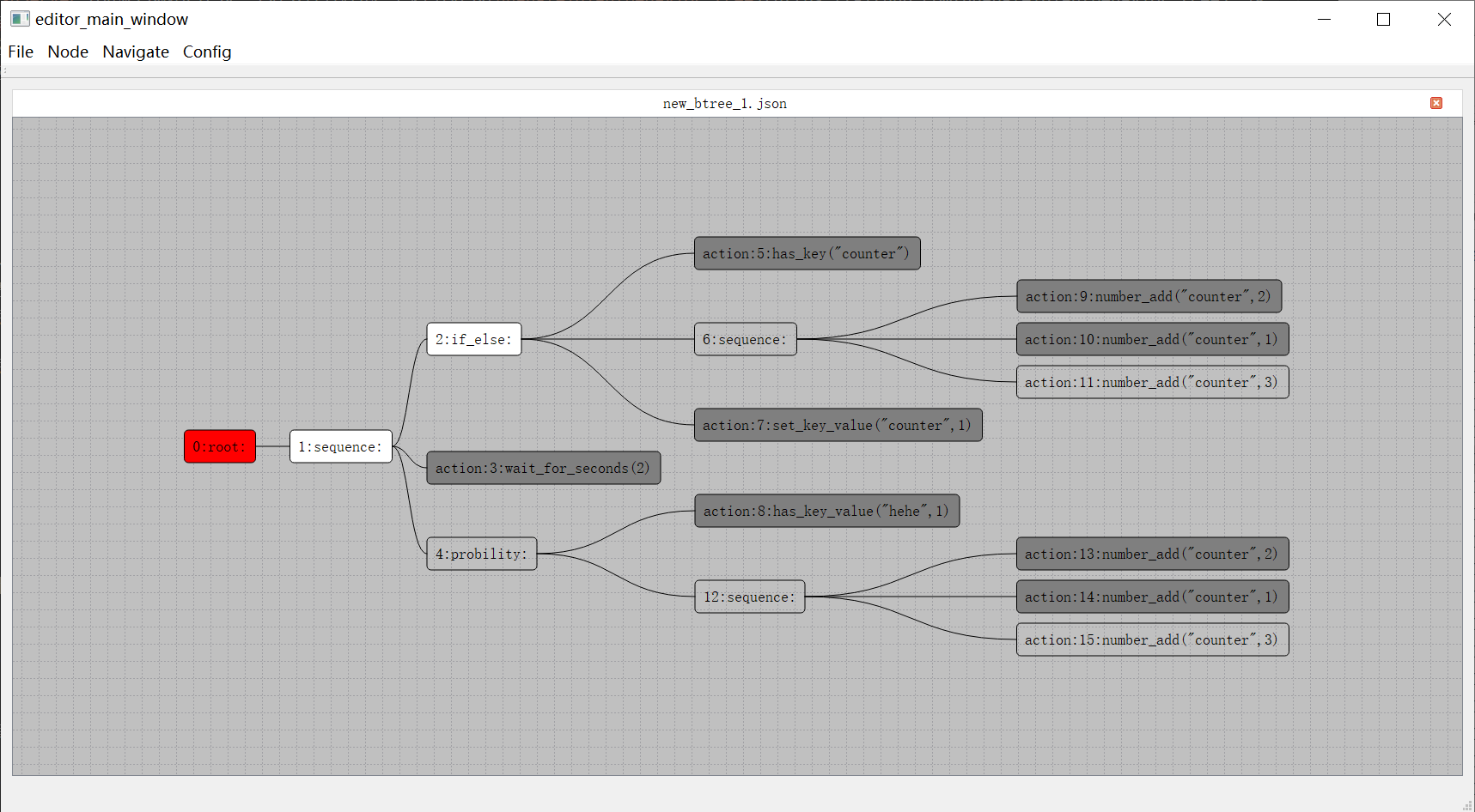 mosaic_game行为树编辑器界面