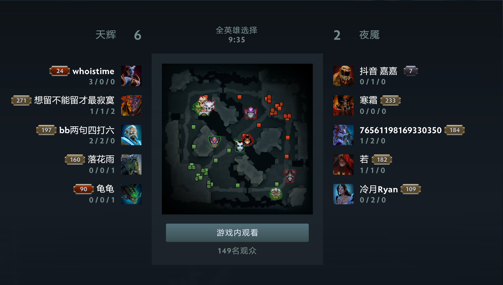 dota2中的对局